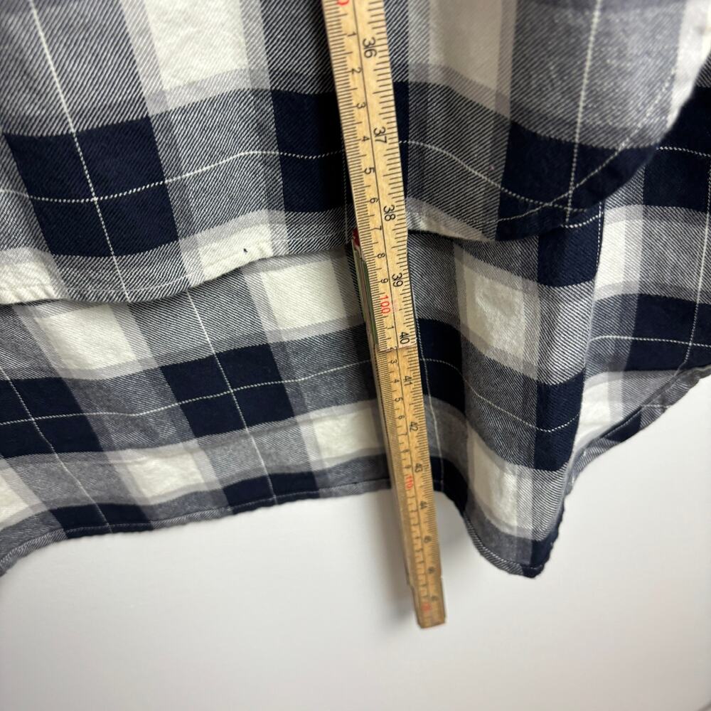Ralph Lauren Navy Plaid Shirt Dress Tartan Button Front Women’s 8 NWOT - Picture 6 of 8